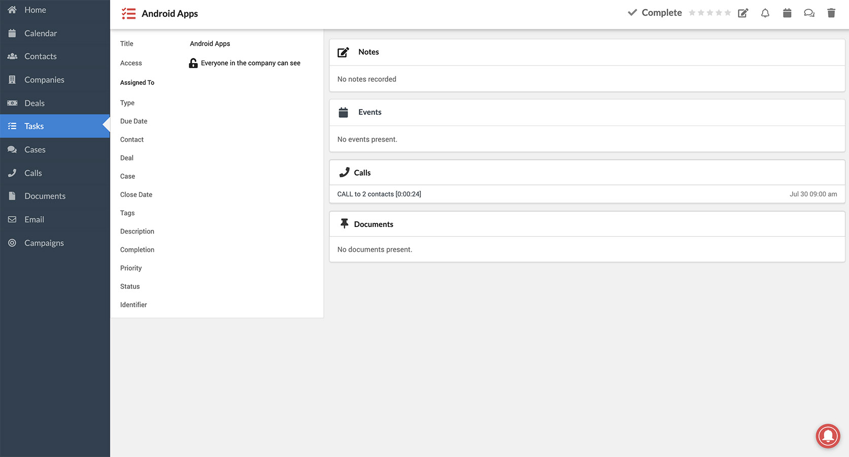 DentistCRM.com makes task management easy